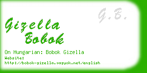 gizella bobok business card